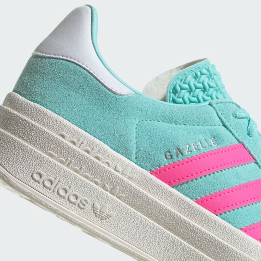 adidas Gazelle Bold Flash Aqua Lucid Pink - Picture 7 of 11